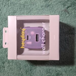 Heyday Tan Dual-Port Wall Charger (Lavendar Purple) High Charging Speed